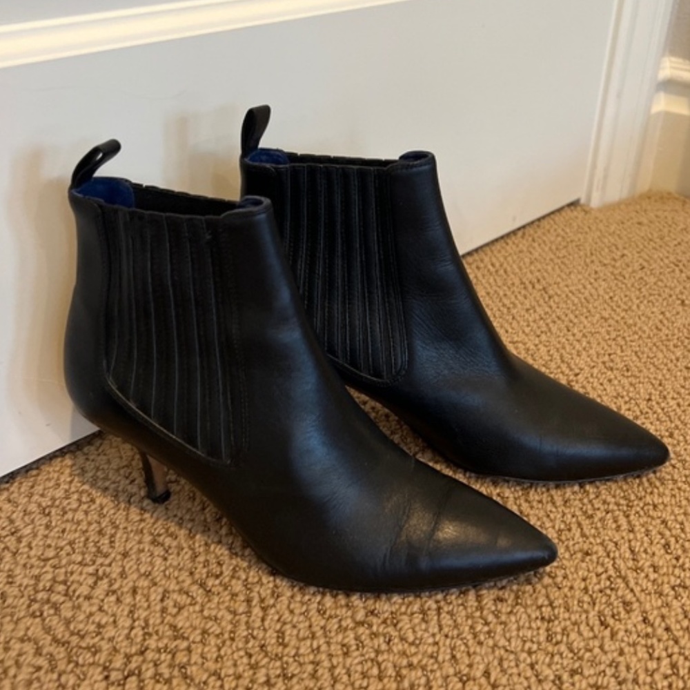 Designer leather bootie
